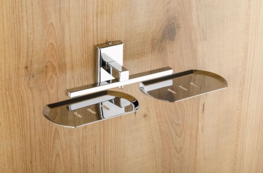 Prestige PC-307 Double Soap Dish Bathroom Accessory for Home, Hotel and Apartment Washrooms, Elegant and Practical Dual Soap Holder for Organized Everyday Use, Decor and Value